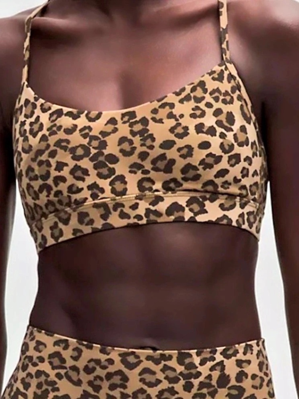 Lululemon Flow Y Bra & Align No Line HR Short 6" - True Leopard Multi SET